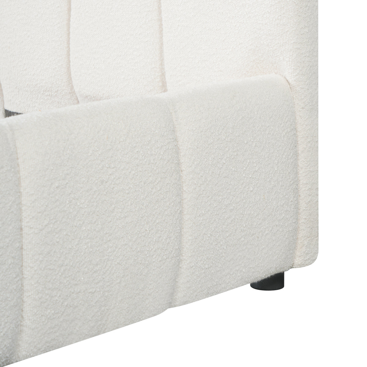 Queen Size Upholstered Bed Frame with Thick Fabric
