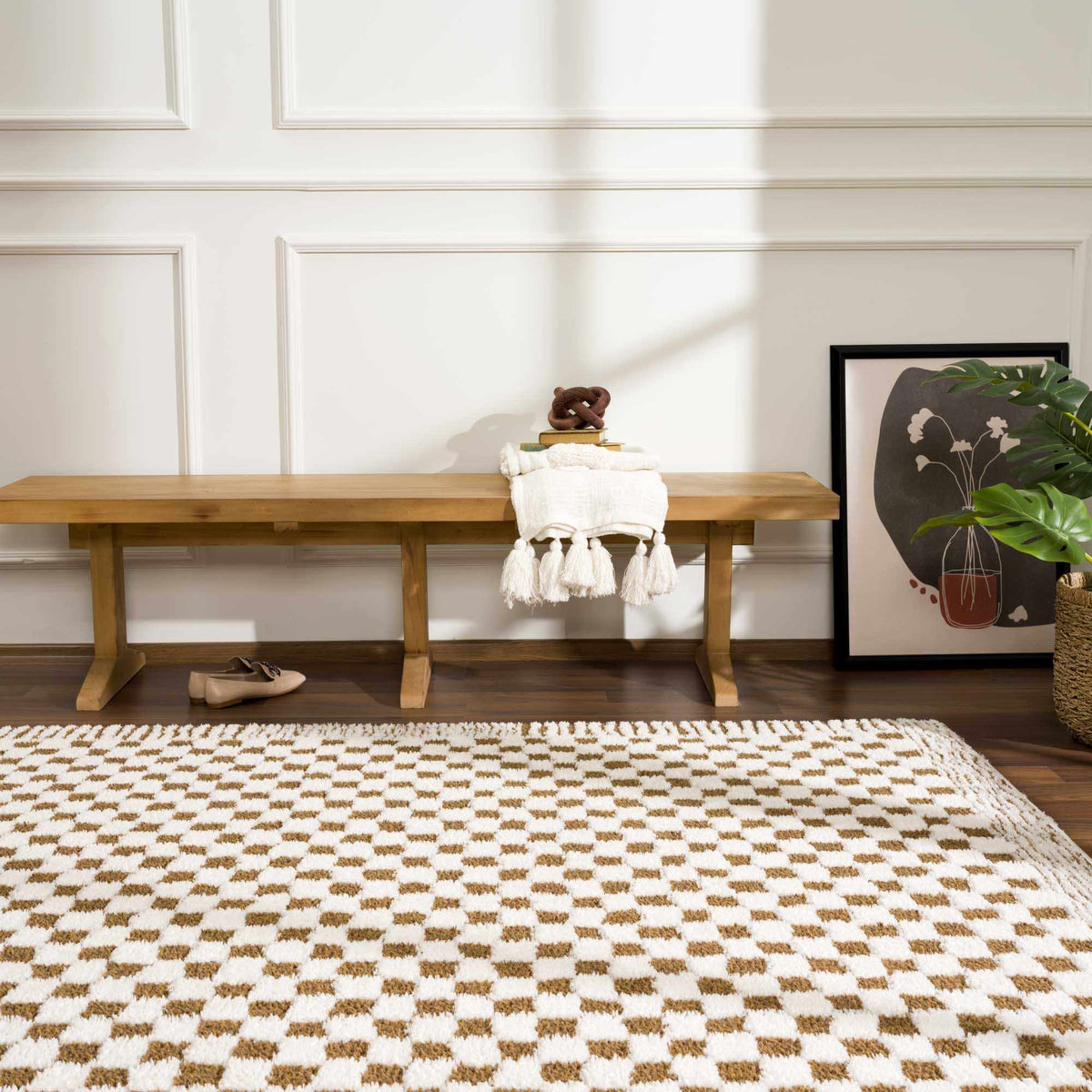 Boutique Rugs Leryn Brown Checkered Plush Rug - view 8