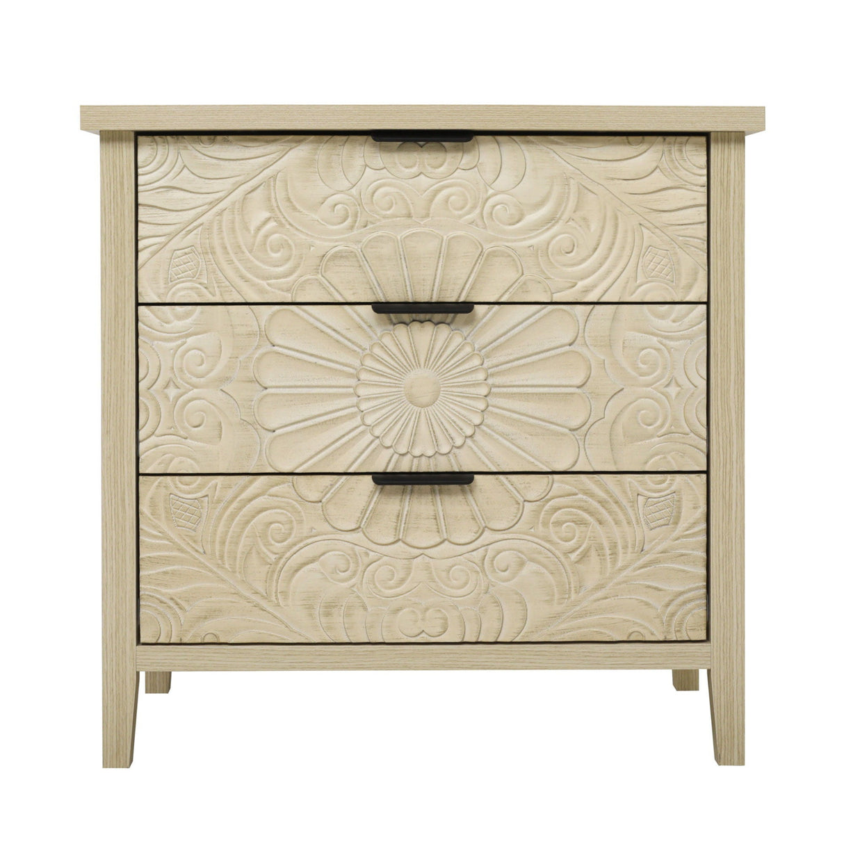 3 Drawer Cabinet - Natural Wood Finish