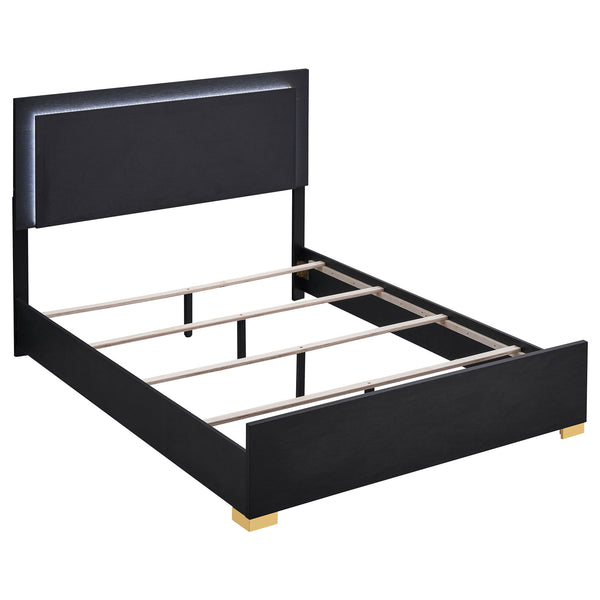 Medici - Eastern King LED Headboard Bed - Black