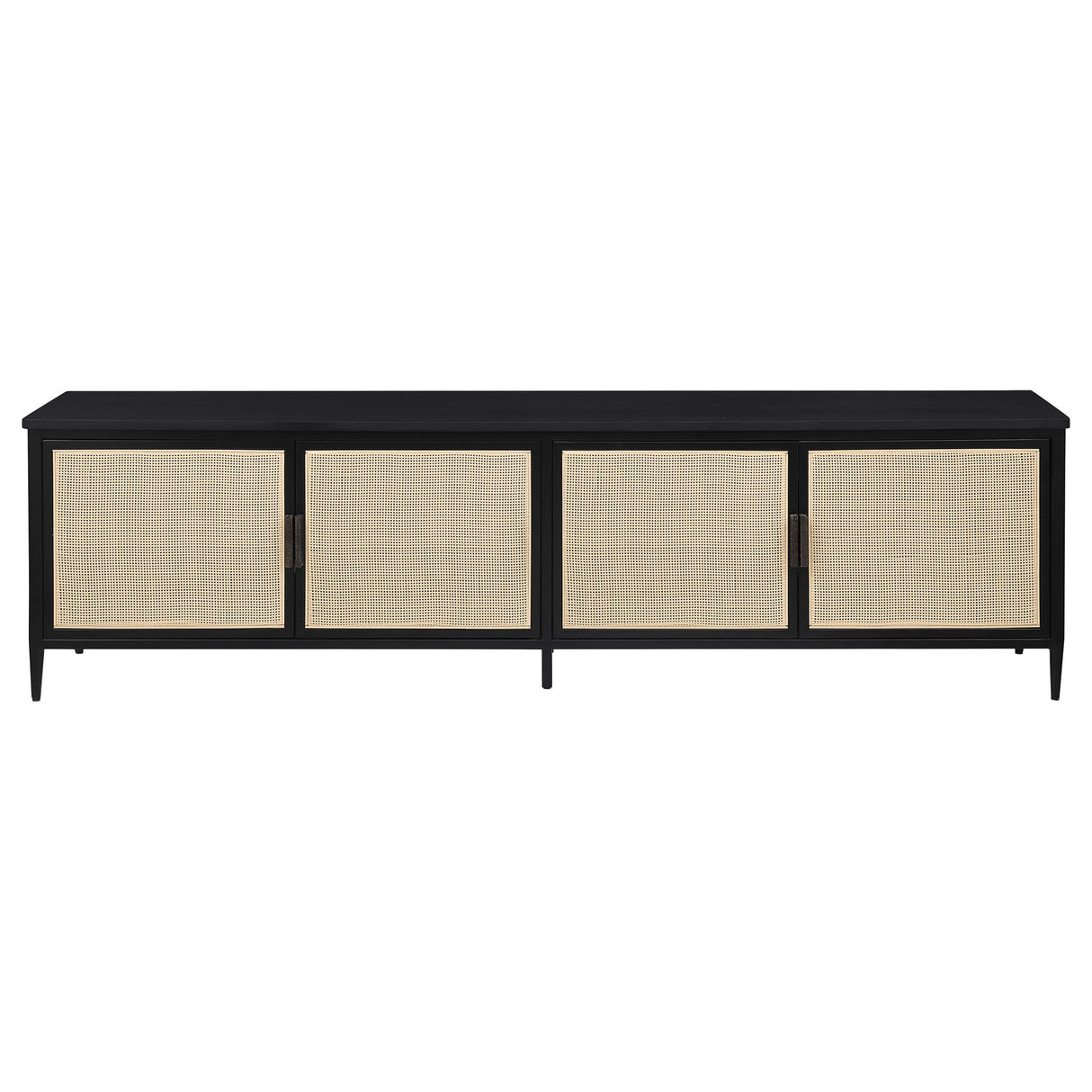 Kenneth - 4 Door TV Stand - Black