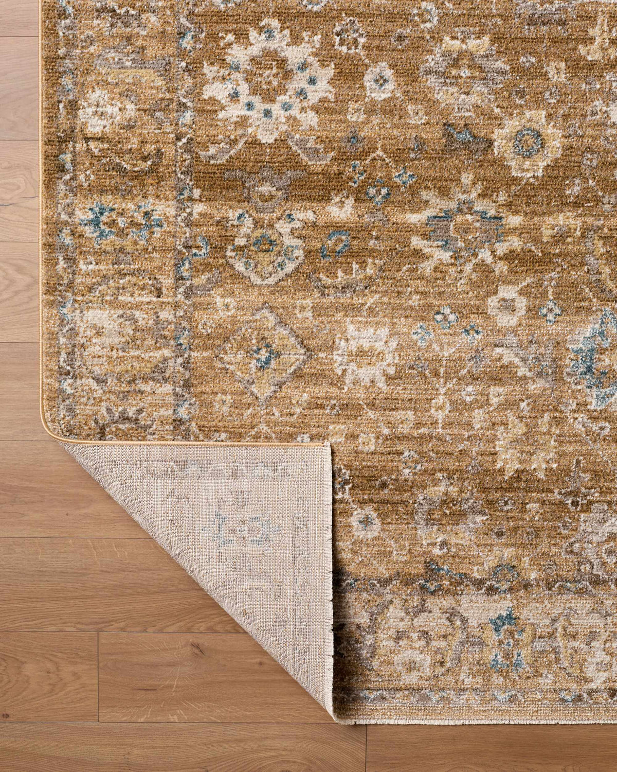 Humana Tan Traditional Area Rug