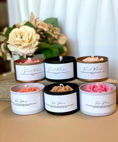 Rose Flower Candle in a Jar
