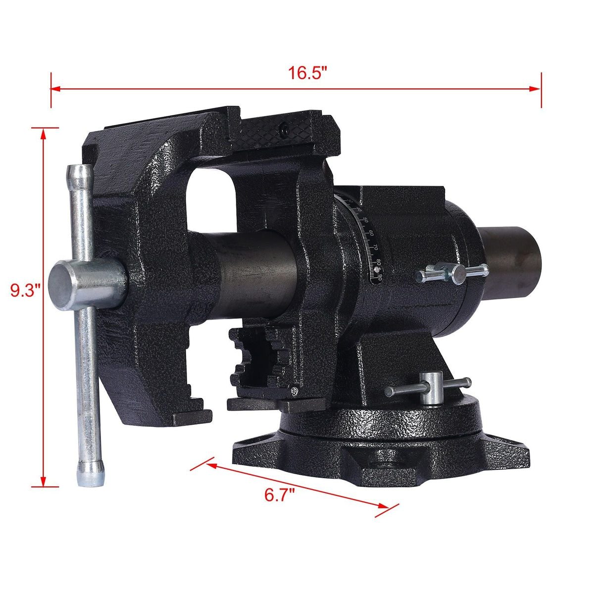 G&H 5-Inch Multi Jaw Bench Vise with 360° Swivel Base
