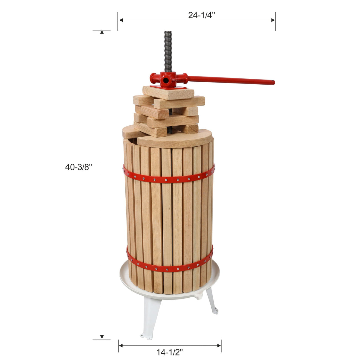 G&H Fruit Wine Press Manual Juice Maker with Wide Plate