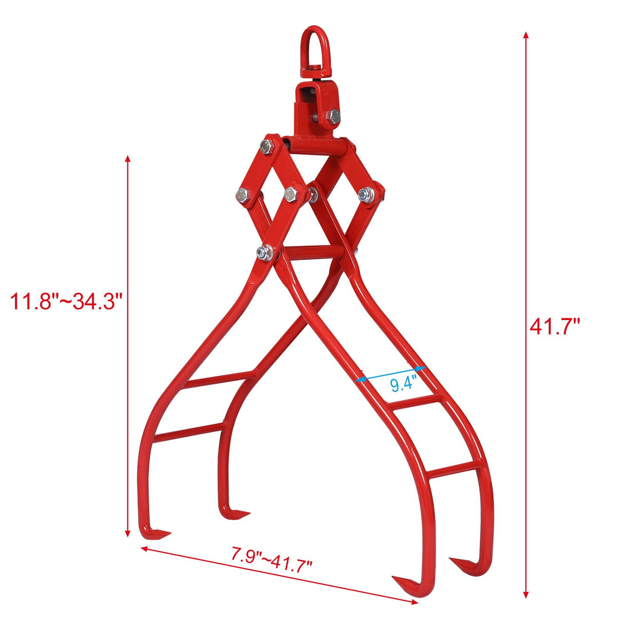 G&H Heavy-Duty 4 Claw Timber Log Lifting Tongs with 3 - view 2