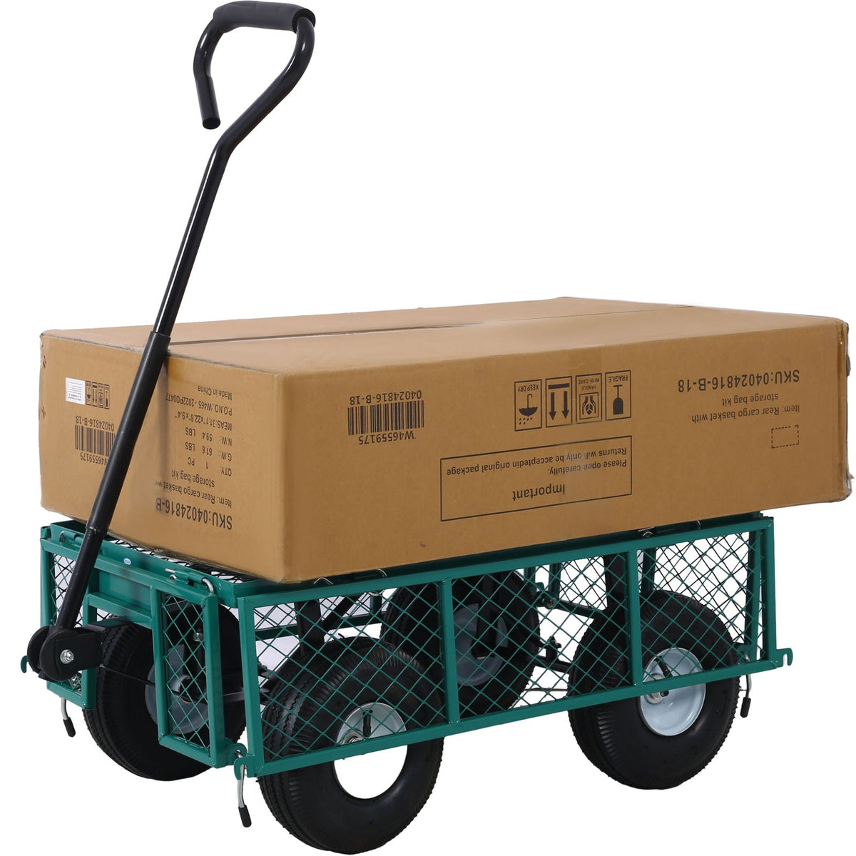 G&H Heavy Duty Steel Garden Cart with Mesh Sides - view 2