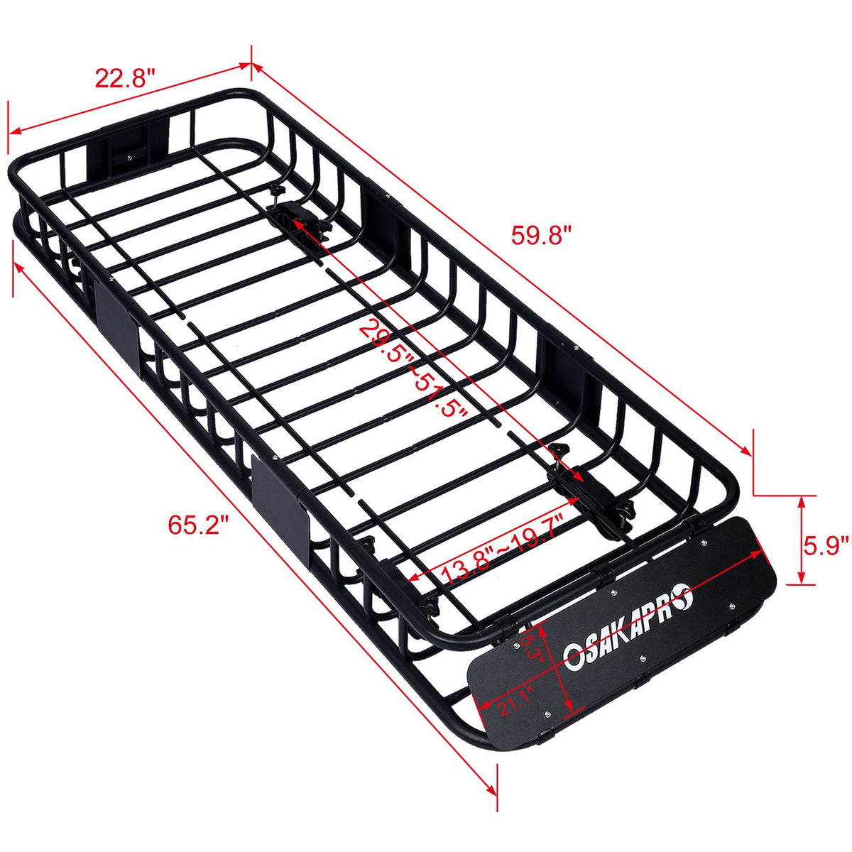G&H Rooftop Cargo Carrier Basket Steel Universal Fit - view 9