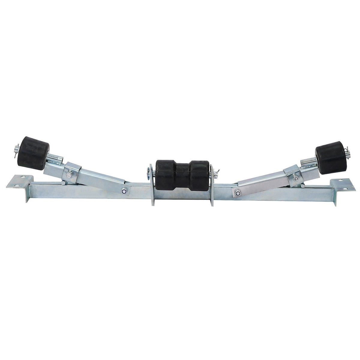 G&H Heavy Duty Boat Trailer Support Bracket with Keel Rollers in Pearl Silver