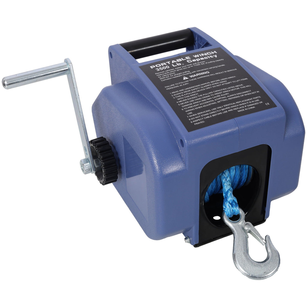 G&H Reversible 12V Electric Trailer Winch with Synthetic Rope - view 3