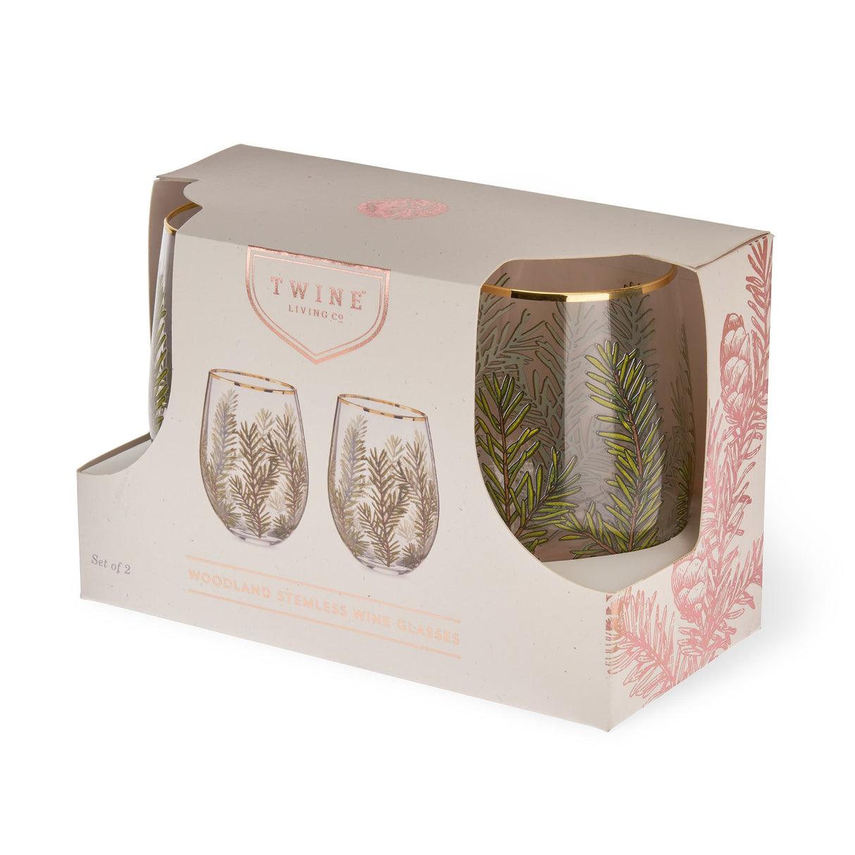 Woodland Stemless Wine Glass Set