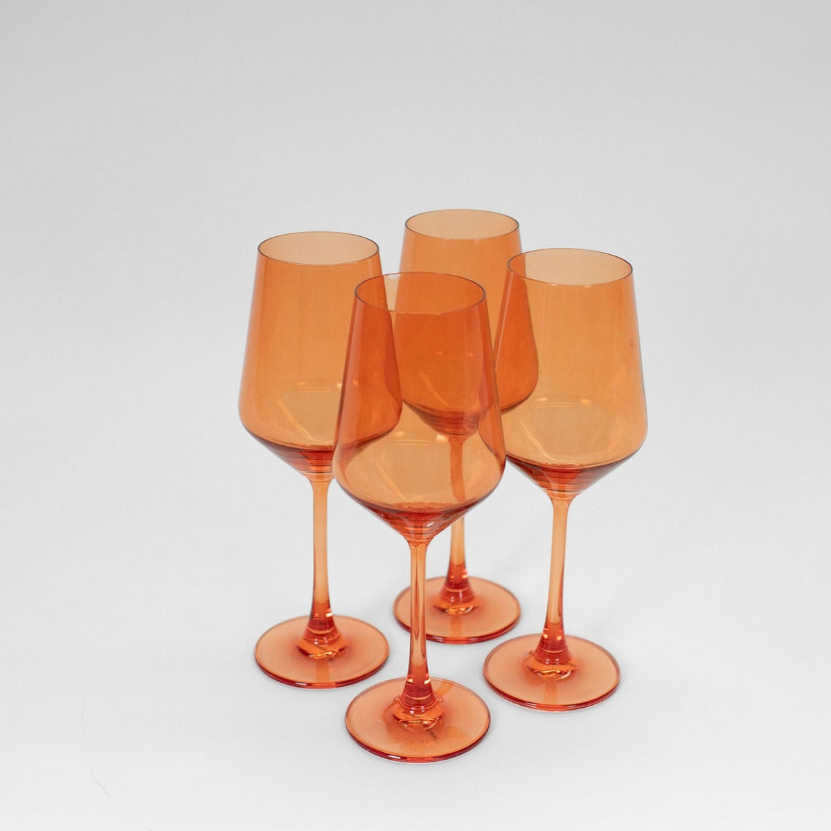 glasshauseco Aperol Orange - Colored Wine Glass