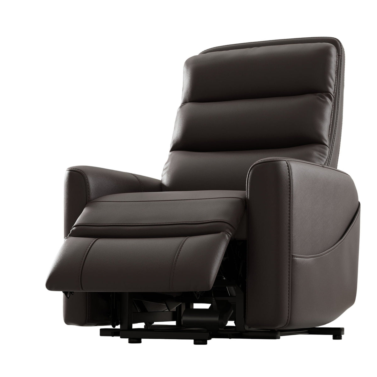 Global Home Power Lift Chair with Full Recline and USB Charging in Dark Brown