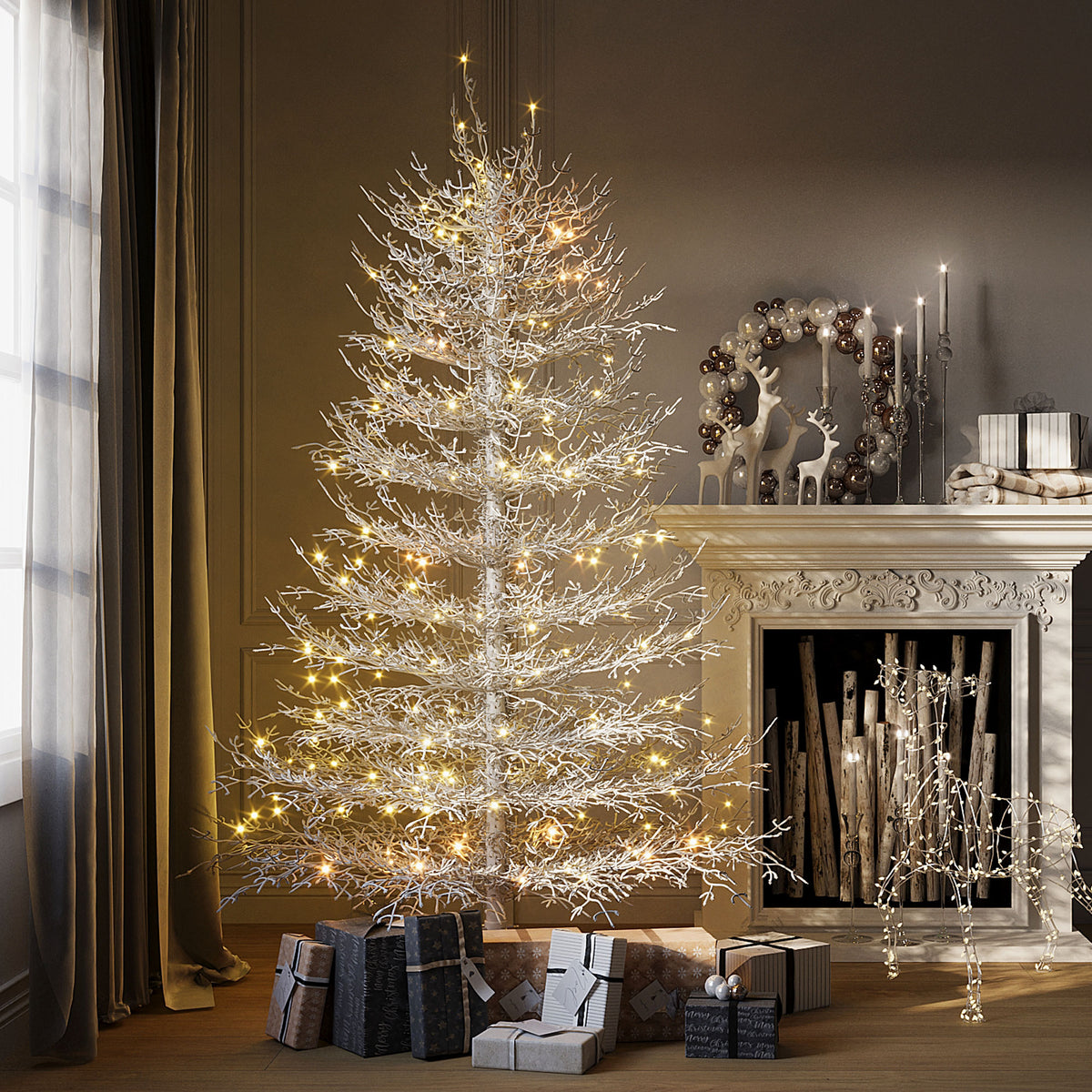 GO 6FT Pre-lit Aspen Fir Artificial Christmas Tree
