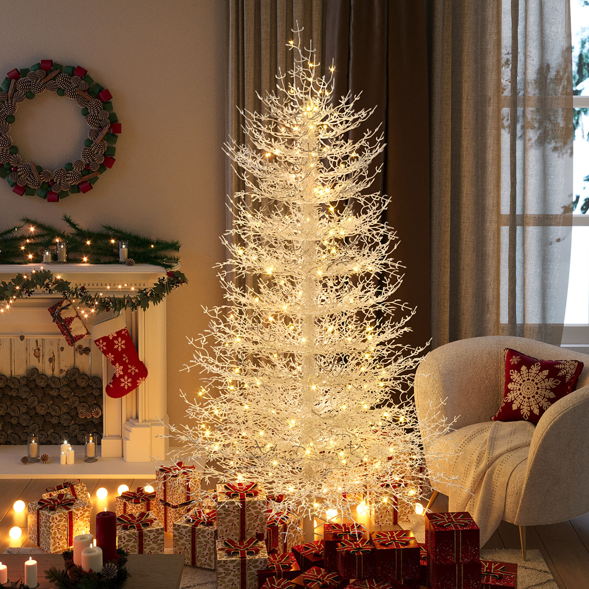 GO 6FT Pre-lit Aspen Fir Artificial Christmas Tree - view 2