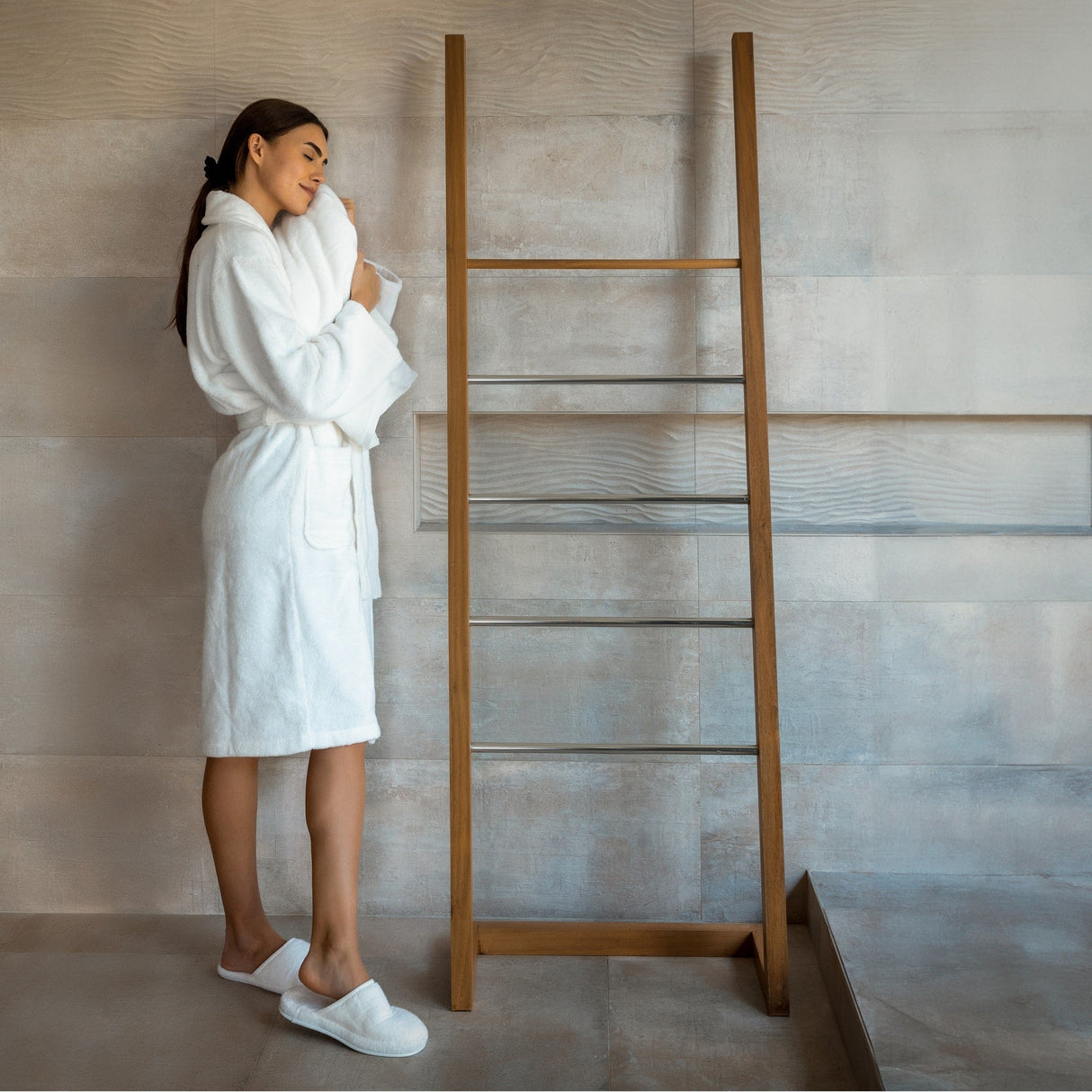 Luxury Organic Bathrobe & Slipper Set