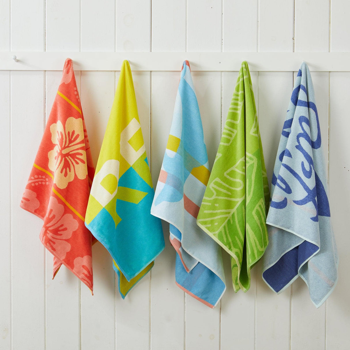 2 Pack Vibrant Cotton Beach Towels - Boca Collection