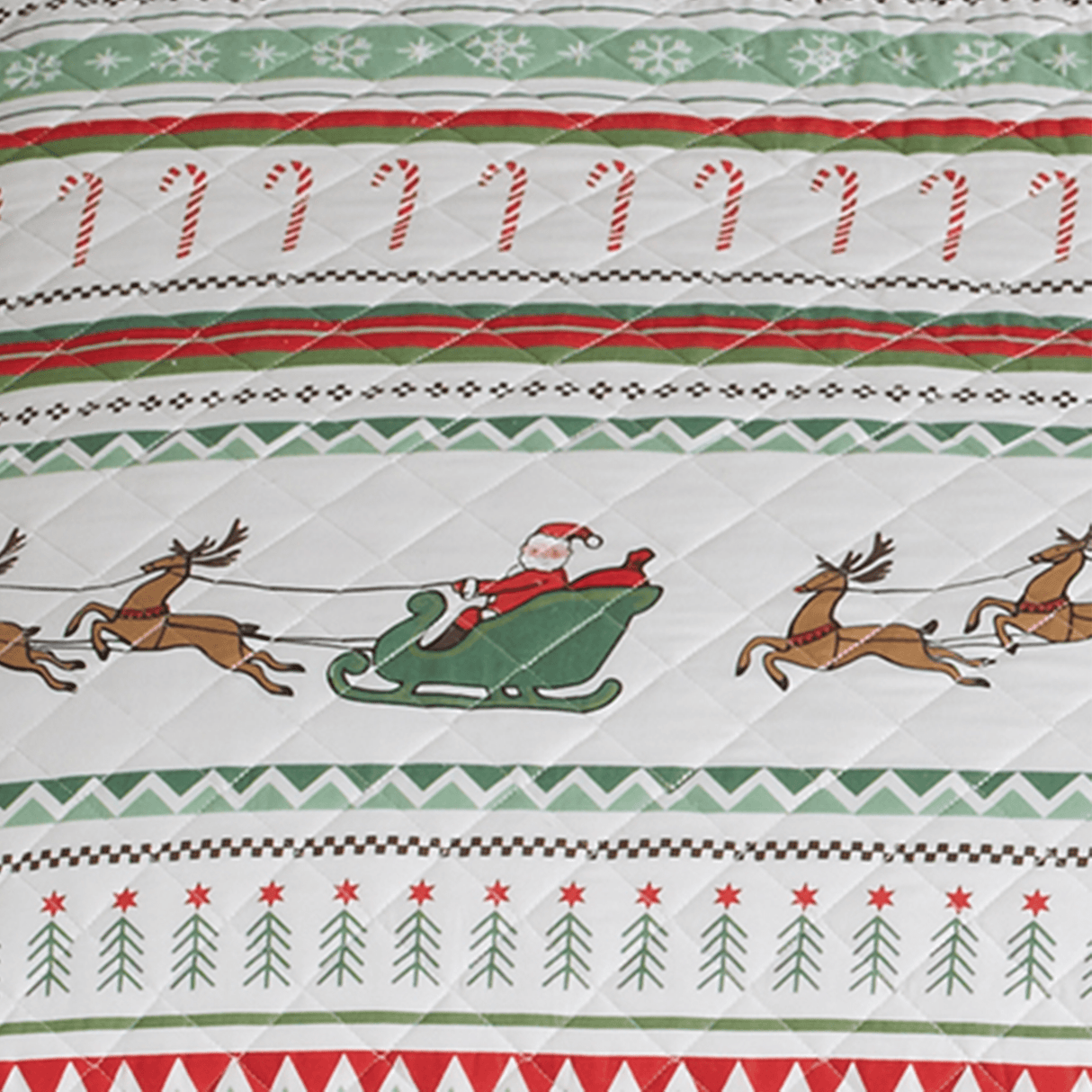 3-Piece Christmas Quilt - Festive Collection