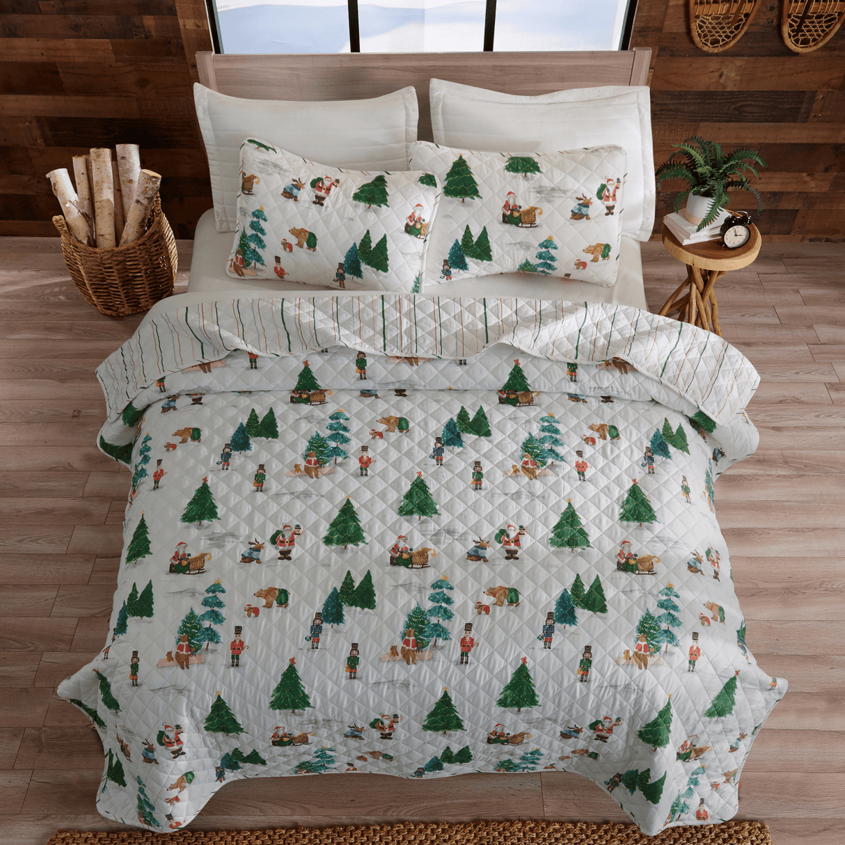 3 Piece Christmas Quilt - Mittens Collection