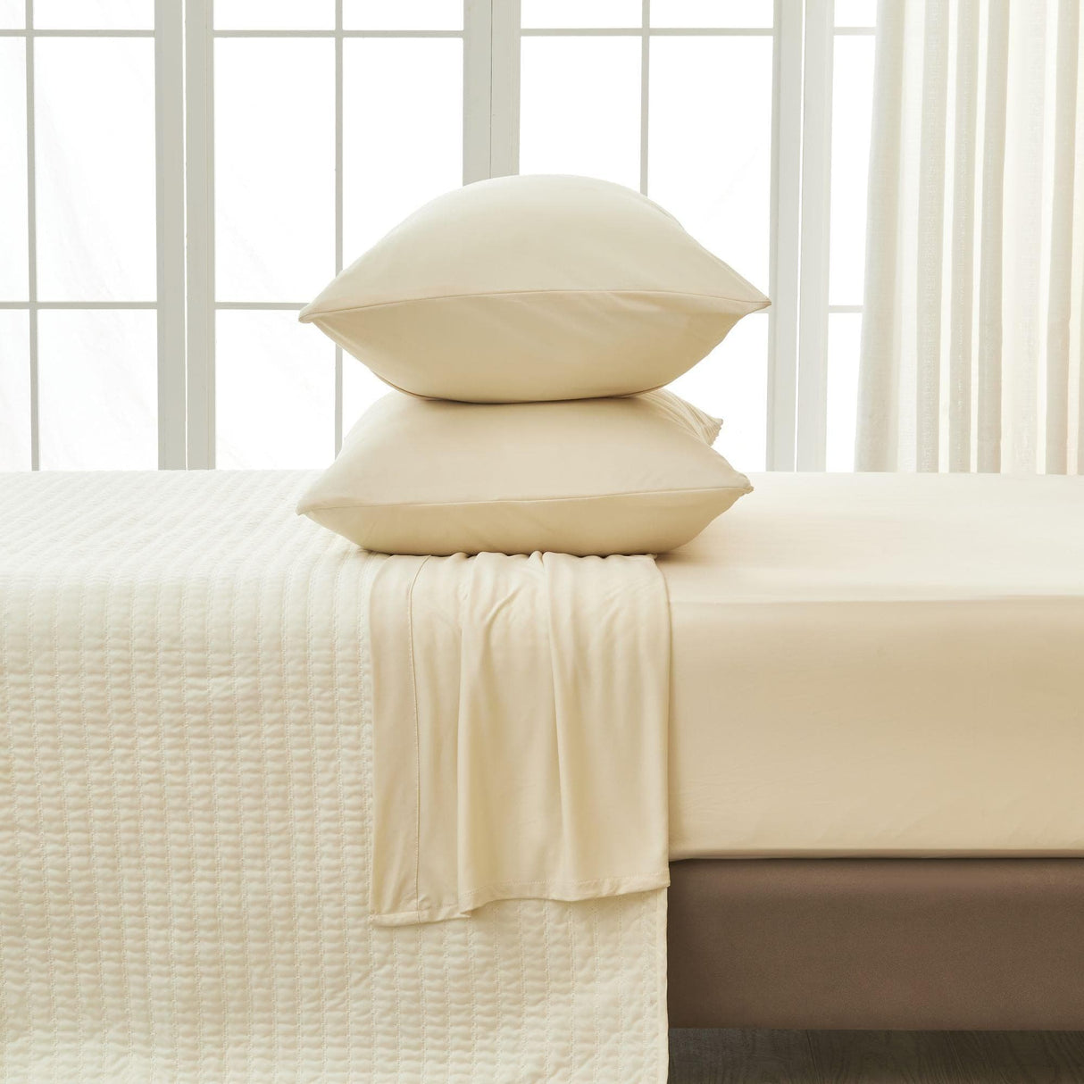 4-Piece Interlock Microfiber Sheet Set - Mackenna Collection