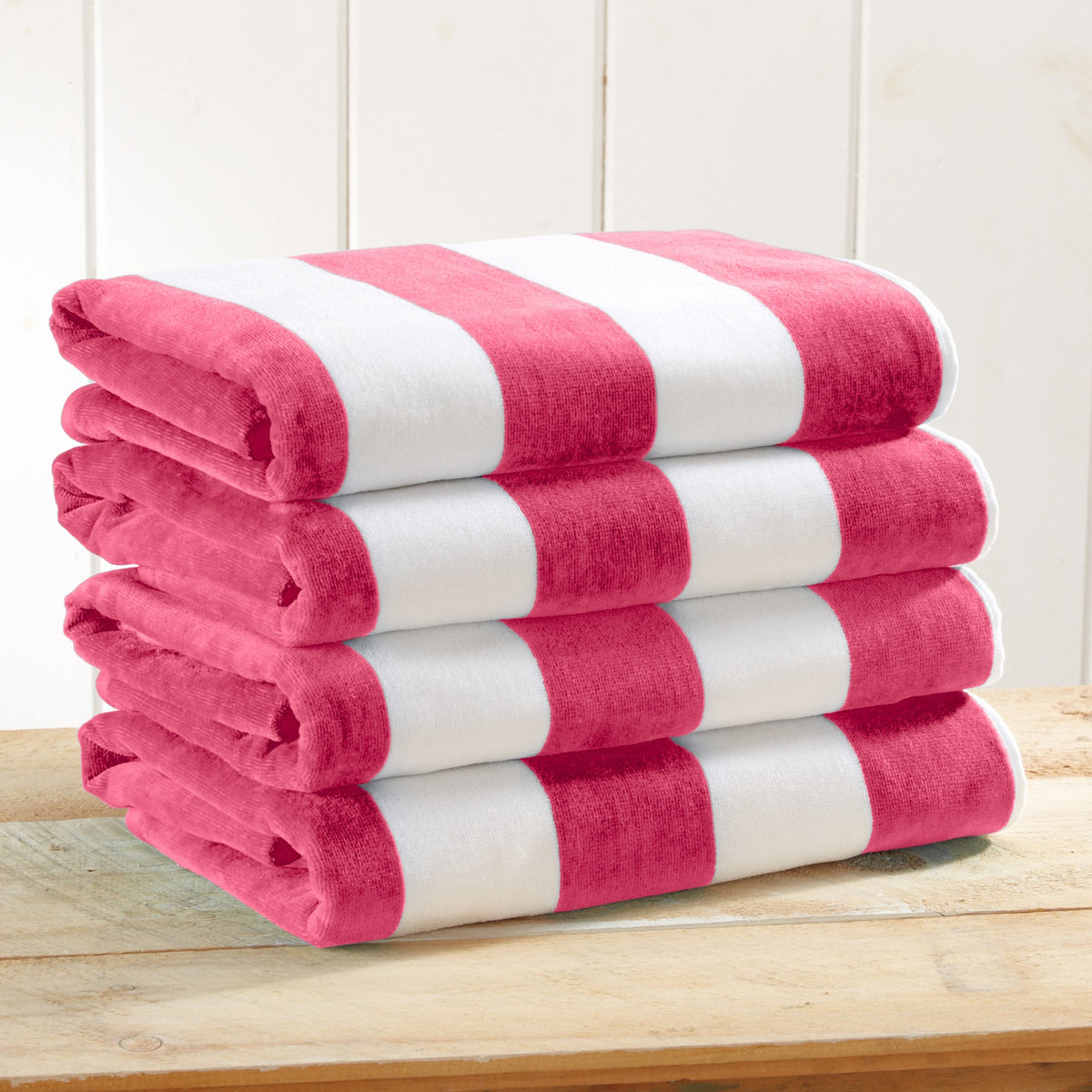 Great Bay Home Cotton Velour Cabana Stripe Beach Towel - view 104