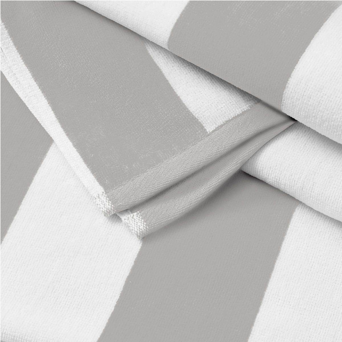 Great Bay Home Cotton Velour Cabana Stripe Beach Towel - view 160