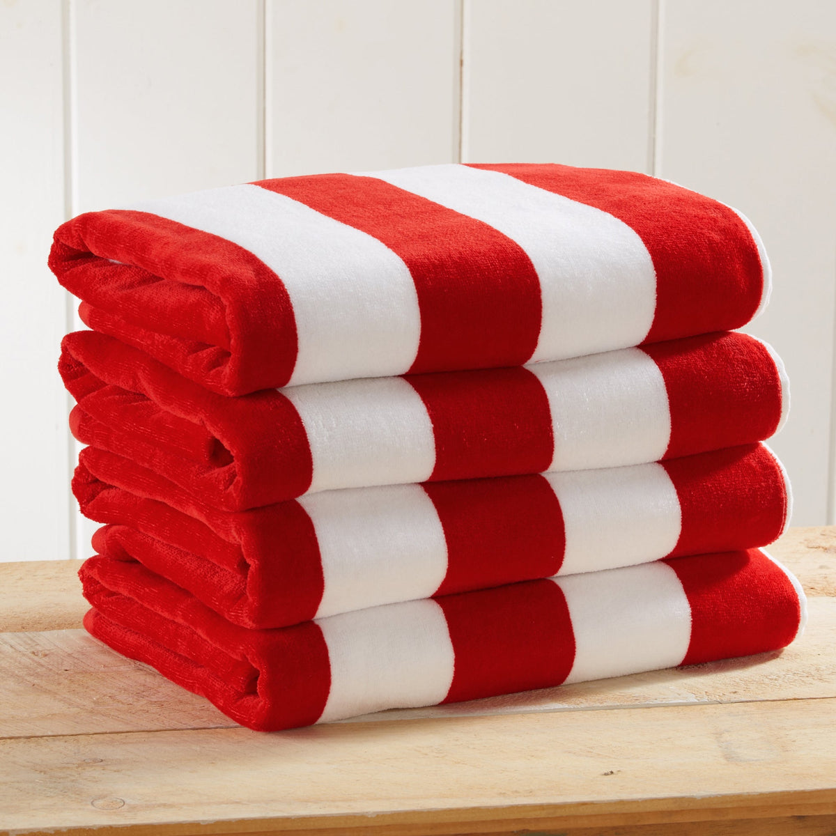 Great Bay Home Cotton Velour Cabana Stripe Beach Towel - view 184