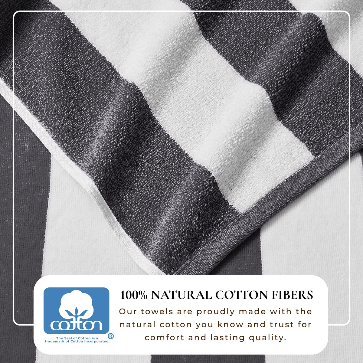 Great Bay Home Cotton Velour Cabana Stripe Beach Towel - view 2
