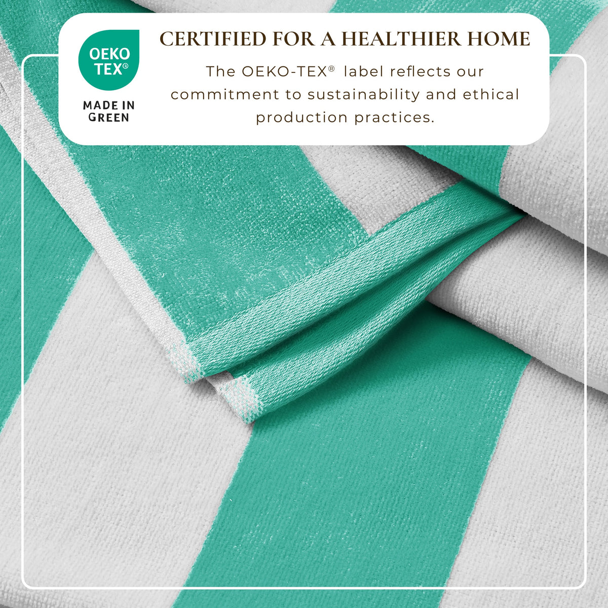 Great Bay Home Cotton Velour Cabana Stripe Beach Towel - view 56