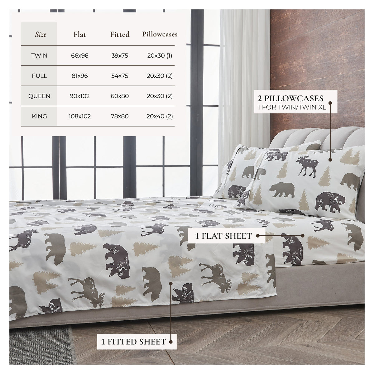 Great Bay Home Lodge Printed Sheet Set - view 4
