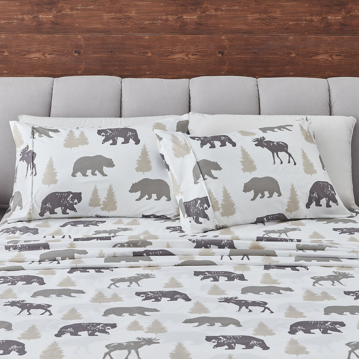 Great Bay Home Lodge Printed Sheet Set in Bear