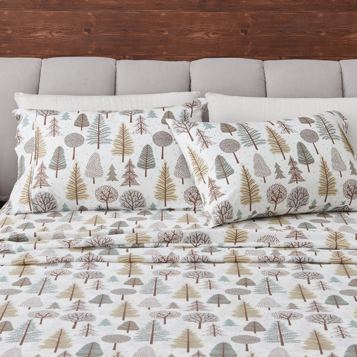 Great Bay Home Lodge Printed Sheet Set in Forest Trail