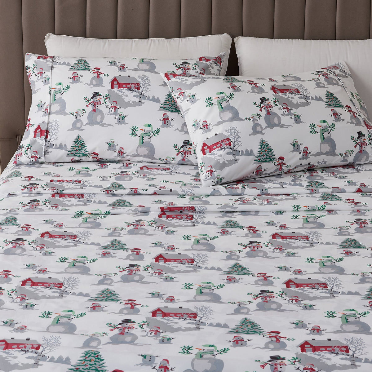 Great Bay Home Lodge Printed Sheet Set in Winter Wonderland