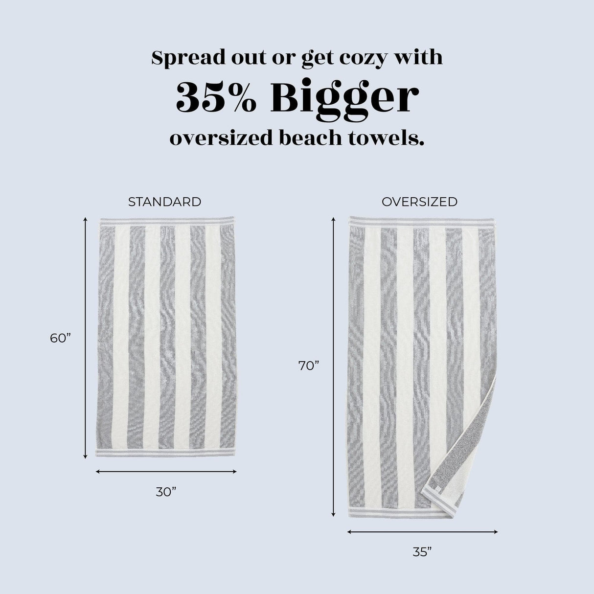 Oversized Striped Cabana Beach Towel - Edgartown Collection