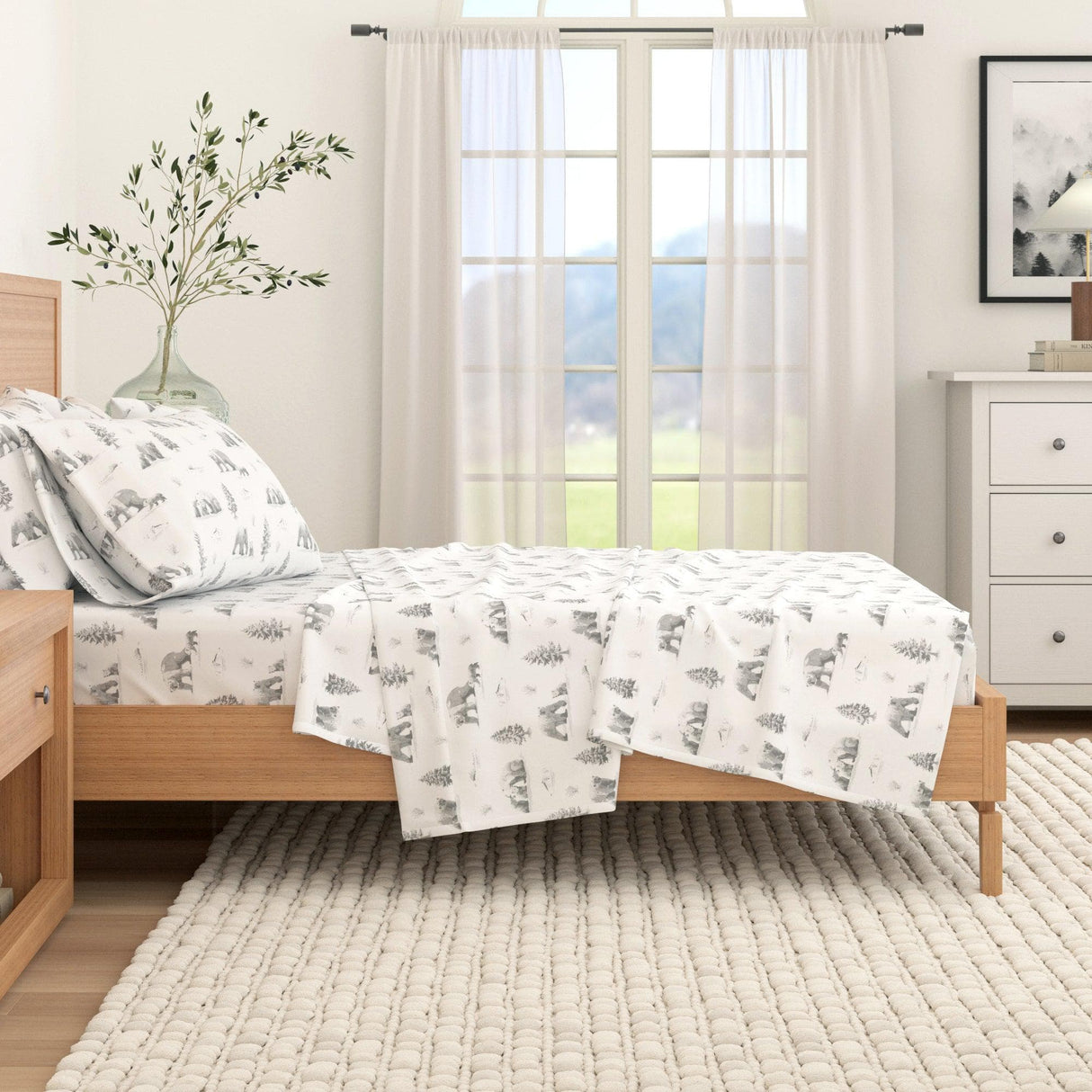 4-Piece Turkish Cotton Flannel Sheet - Lakeview Collection