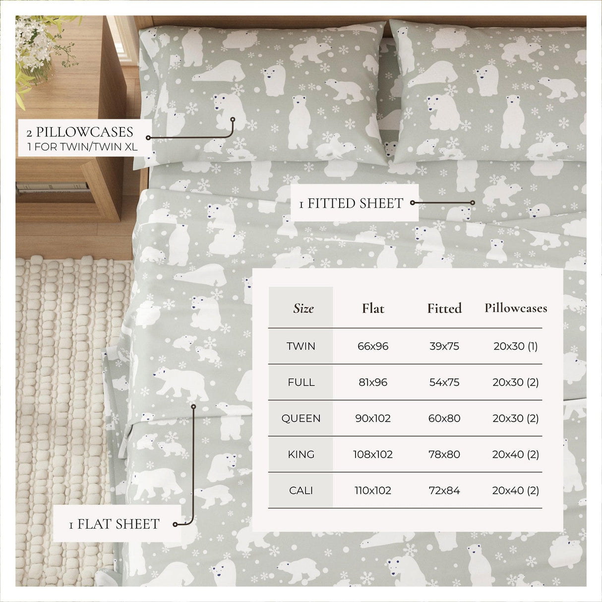 4-Piece Turkish Cotton Flannel Sheet - Stratton Collection