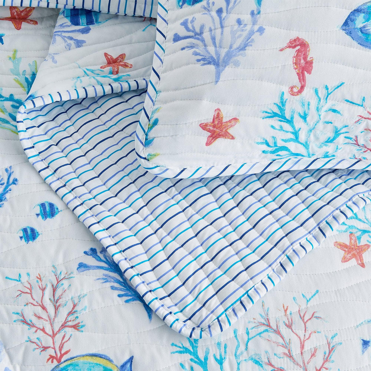 Colorful Coastal Seascape Quilt Set - Ryanne Collection