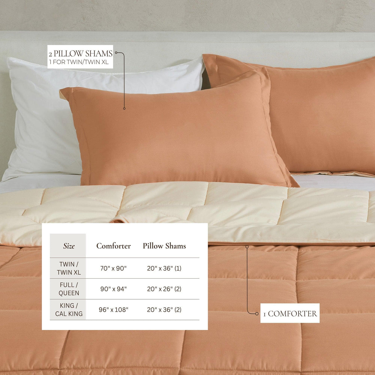 Reversible Comforter Set - Odette Collection