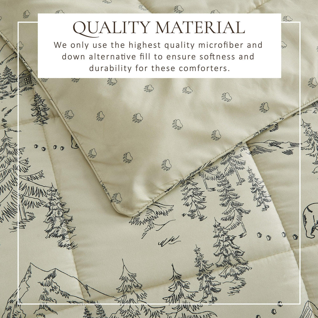Reversible Christmas Comforter and Sham Set - Holiday Lodge Odette Collection