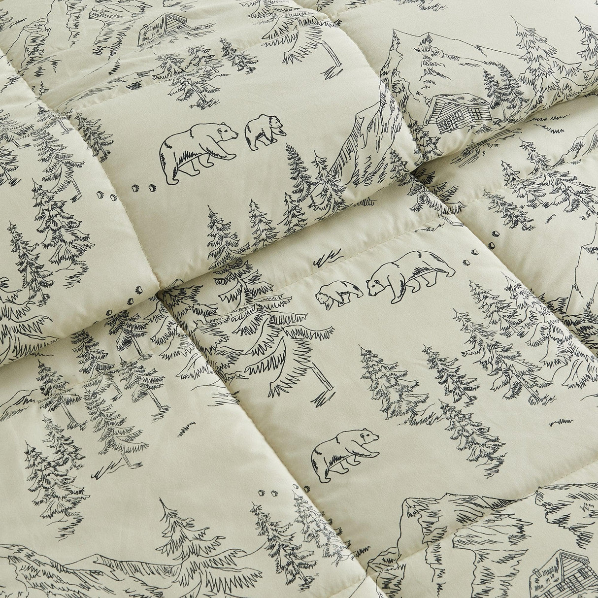 Reversible Christmas Comforter and Sham Set - Holiday Lodge Odette Collection