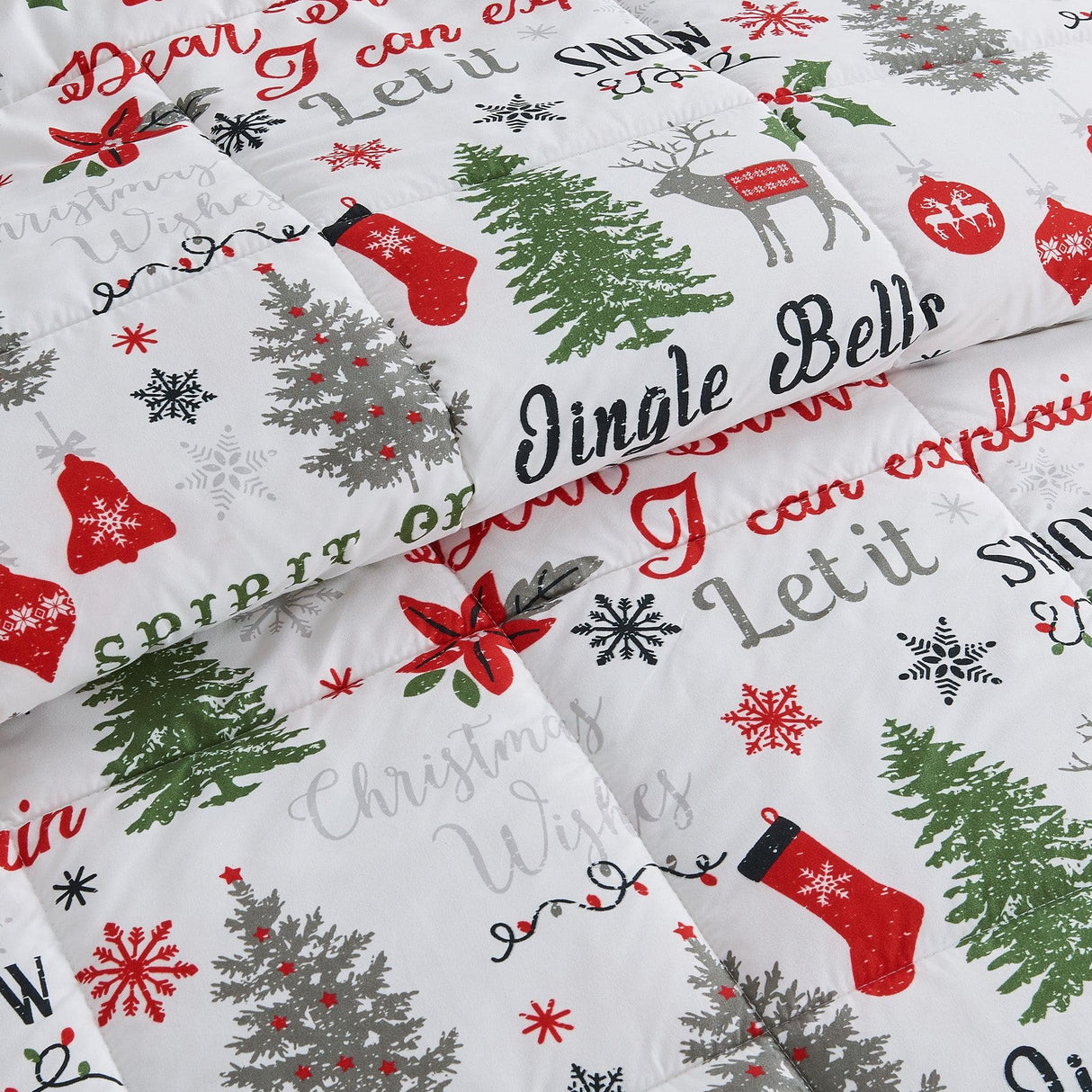 Reversible Christmas Comforter and Sham Set - Holiday Lodge Odette Collection