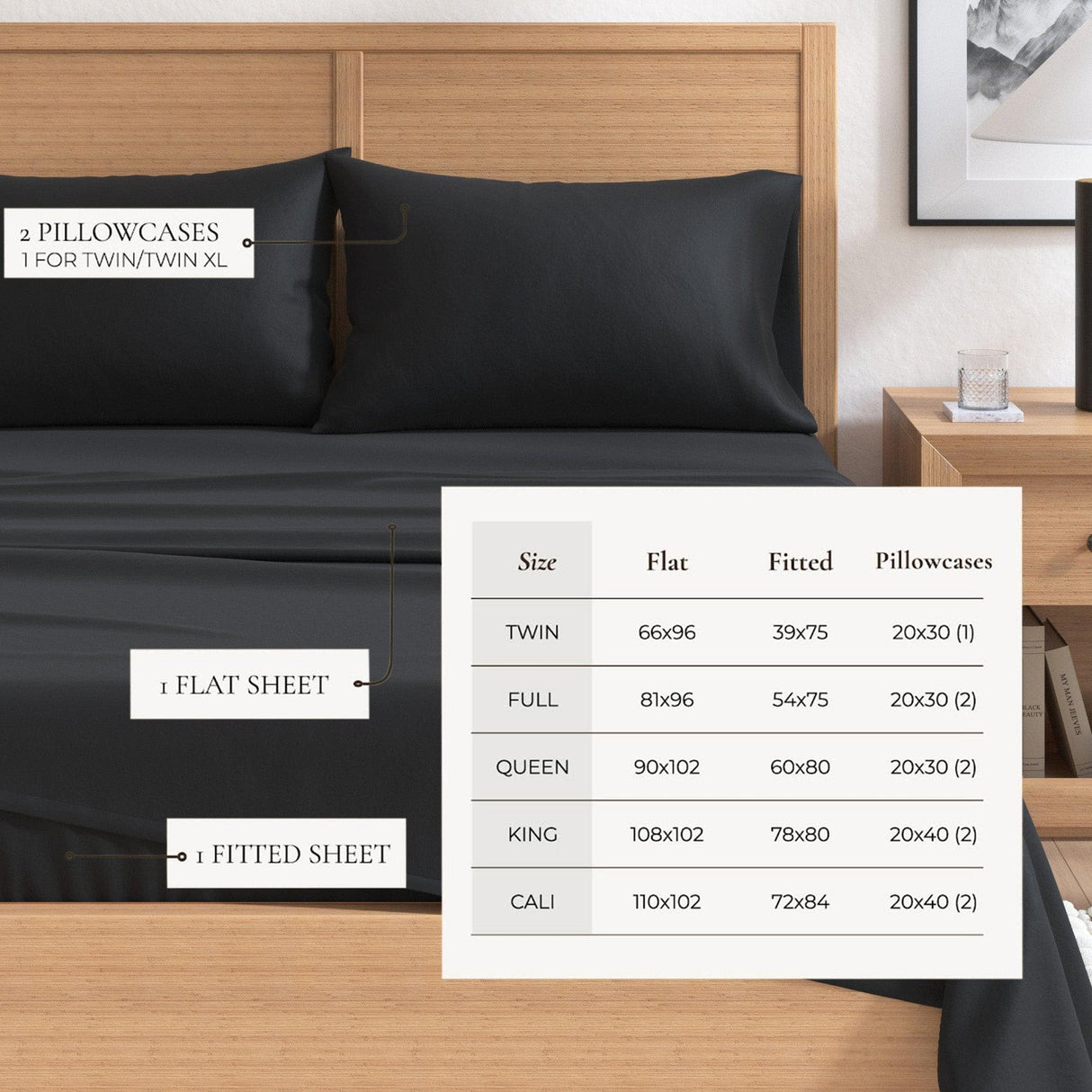 4-Piece Cotton Solid Flannel Sheet - Nordic Collection