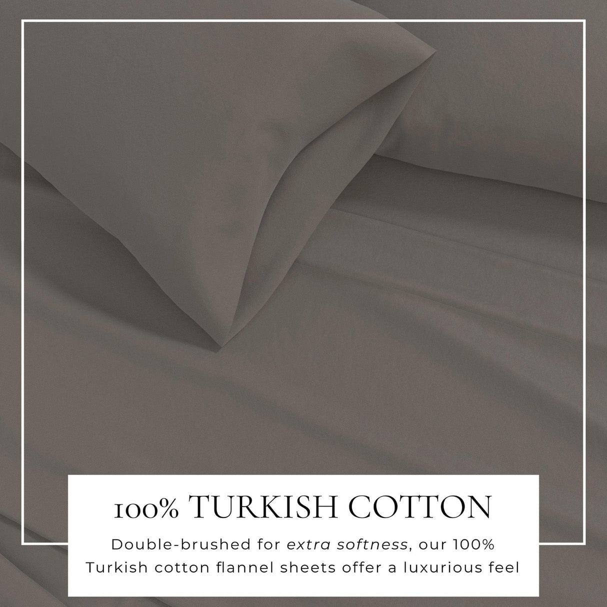 4-Piece Cotton Solid Flannel Sheet - Nordic Collection