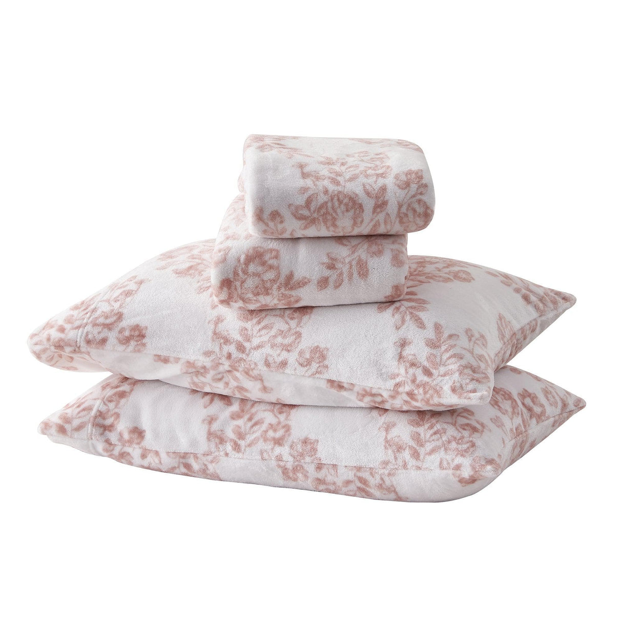 4-Piece Printed Plush Sheet - Velvet Luxe Collection
