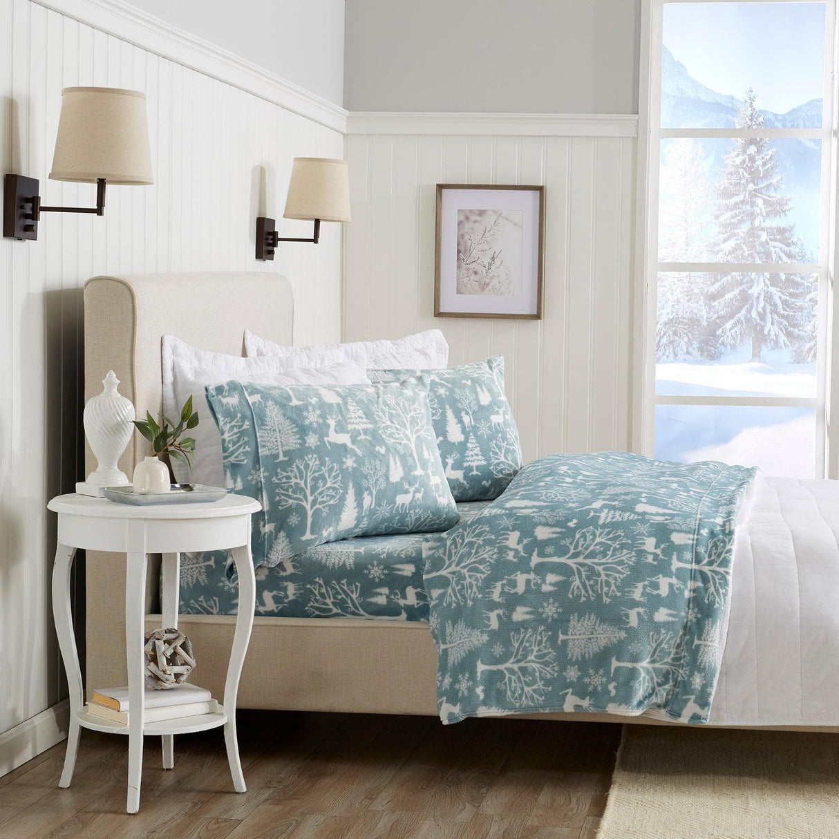 4-Piece Printed Plush Sheet - Velvet Luxe Collection