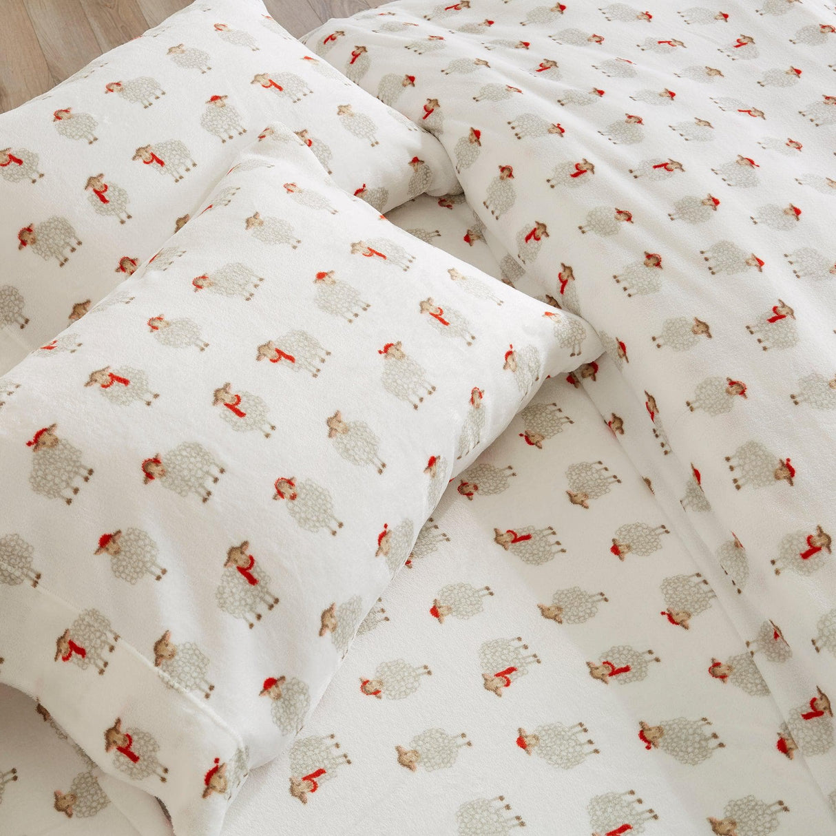 4-Piece Printed Plush Sheet - Velvet Luxe Collection