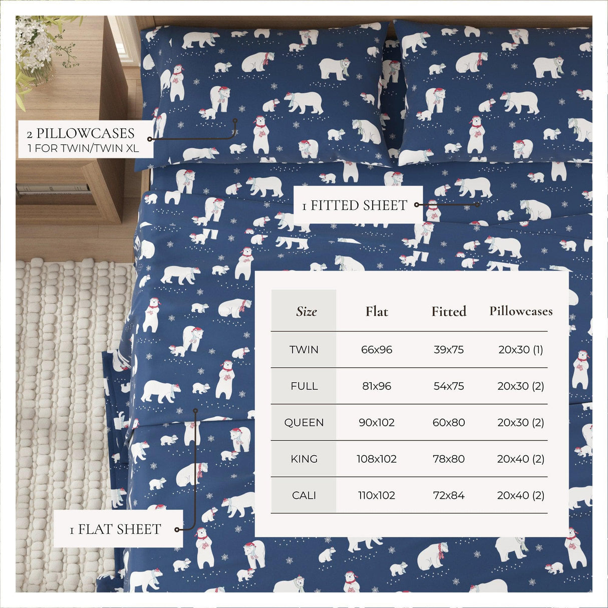 4-Piece Turkish Cotton Flannel Sheet - Whittaker Collection