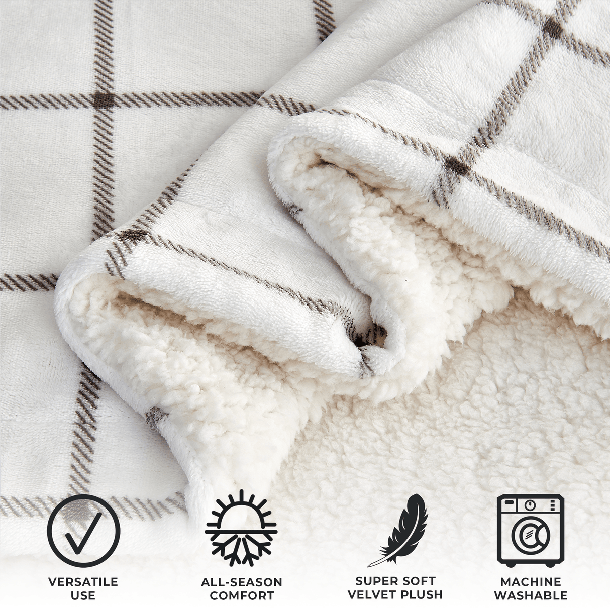 Velvet Plush Sherpa Luxury Bed Blanket - Kinsley Collection