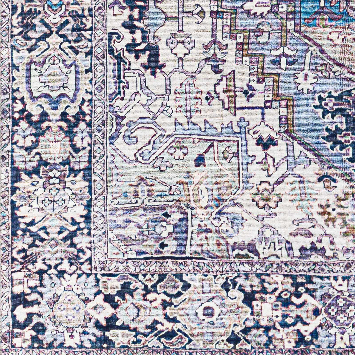 Neyland Iris Blue Area Rug 2362
