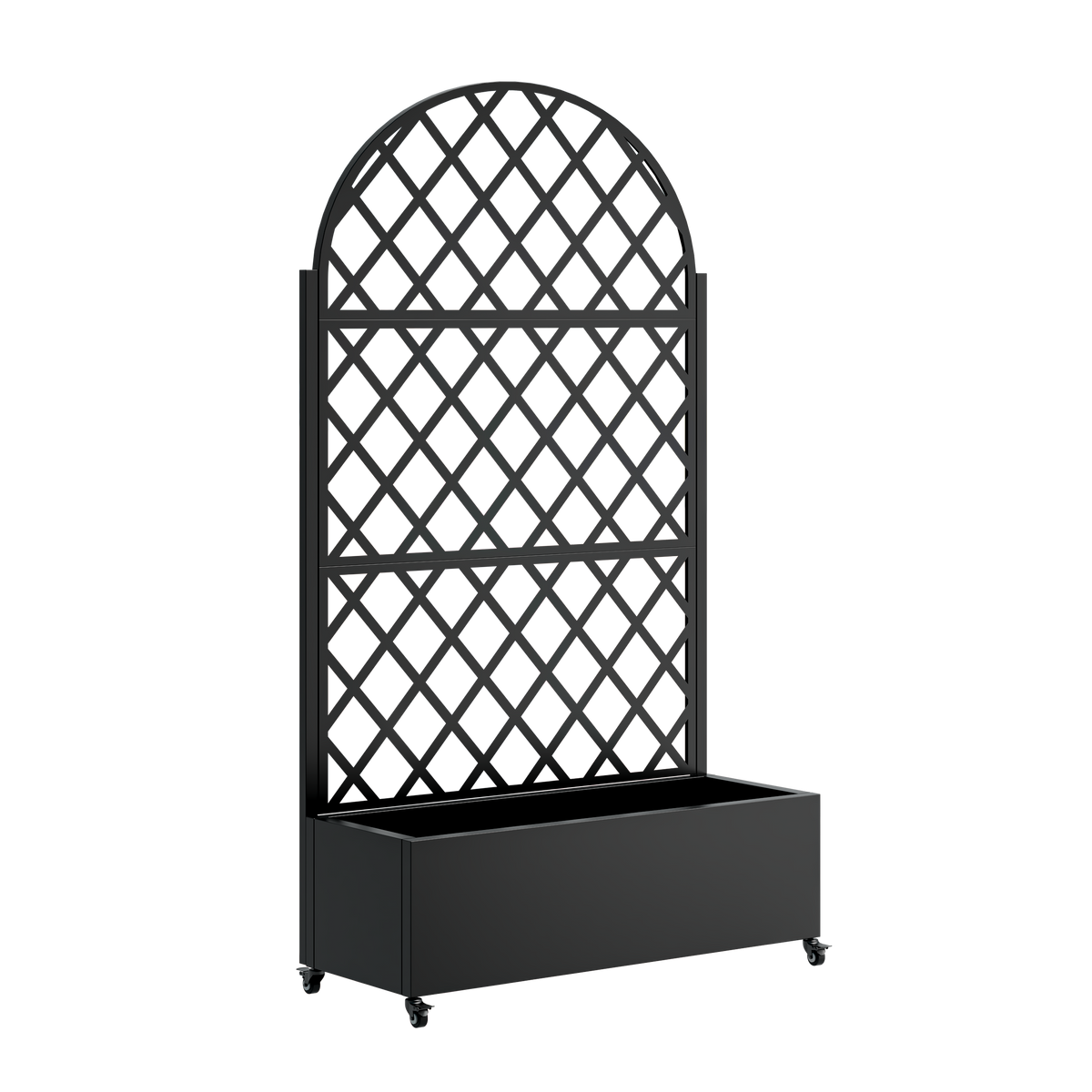 Hayward Furniture Round Metal Planter Box with Trellis - view 7